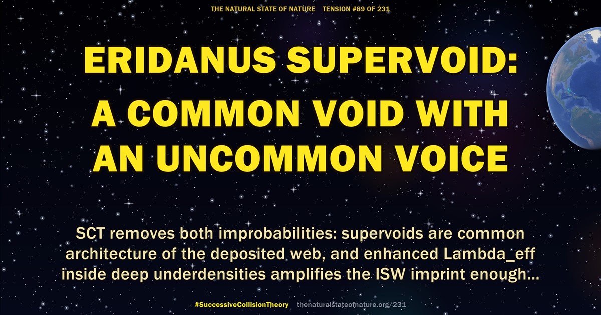 Supervoid Eridanus Supervoid: A Common Void With an Uncommon Voice